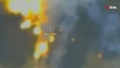İsrail'in İran'ın balistik füzelerini bombaladığı anların görüntüleri ortaya çıktı