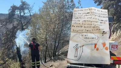 Minik kız çocuğundan itfaiye çalışanlarına tüm Türkiye'yi ağlatan mektup...