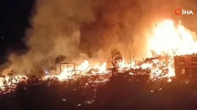 Bolu'da kabus gecesi: Evler ve ahırlar küle döndü!