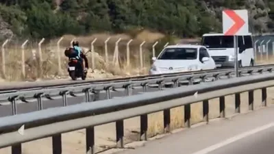 Bu sefer ki ters yön magandası bir motosiklet sürücüsü oldu