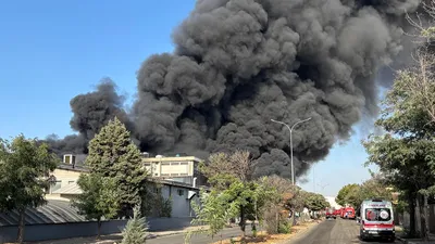 Gaziantep'te büyük yangın: Dumanlar gökyüzünü kapladı