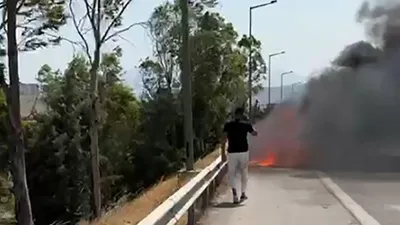 18 milyon TL'lik elektrikli araç seyir halinde yandı, kapılar kitli kaldı, sürücüsü ölümden döndü!