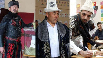 Yöresel kıyafetleriyle sandık başına gittiler