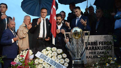 Beşiktaş'ın kupası şehidimizin mezarında