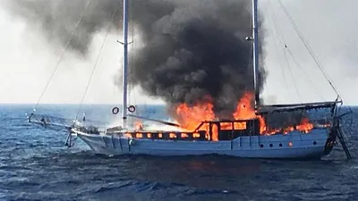 Marmaris'te dehşet anları ! Alev alev yandı