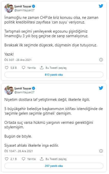 AK Partili Şamil Tayyar'dan AK Parti'ye 'Ekrem İmamoğlu' tepkisi - Resim : 1