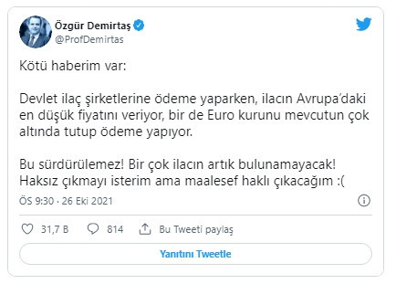 Prof. Dr. Özgür Demirtaş'tan ''kriz geliyor'' açıklaması - Resim : 1
