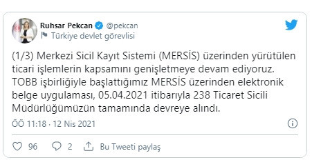 Ticaret sicili belgelerinin hepsi artık MERSİS'te - Resim : 1