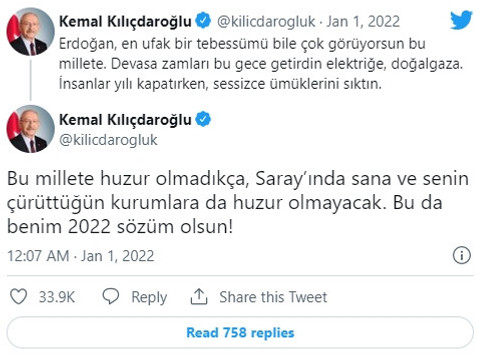 Kılıçdaroğlu’ndan Erdoğan’a: ''İnsanların ümüklerini sıktın'' - Resim : 1
