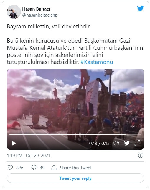Komandolar 29 Ekim'de Erdoğan posteri açtı, ortalık karıştı! - Resim : 1