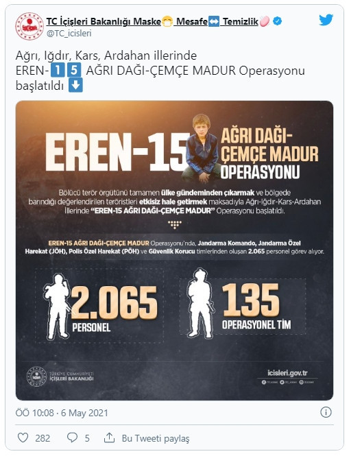 Eren-15 Ağrı Dağı-Çemçe Madur operasyonu başladı - Resim : 1