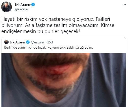 Gazeteci Erk Acarer evinde saldırıya uğradı - Resim : 1