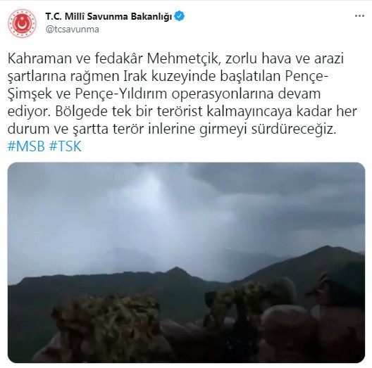 Bakanlık Mehmetçik'in PKK'lı hainleri vurduğu anı paylaştı! - Resim : 1
