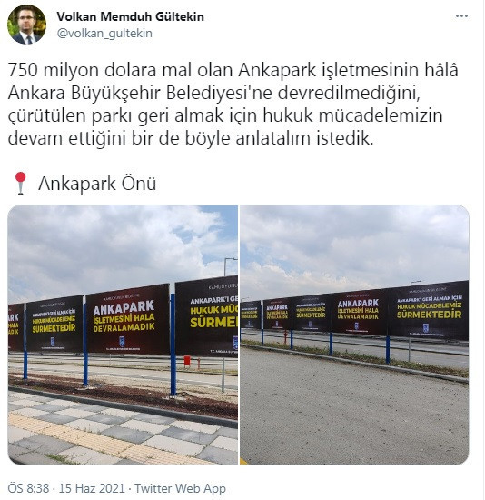 Ankara Büyükşehir Belediyesi Ankapark gerçeğini böyle anlattı - Resim : 1