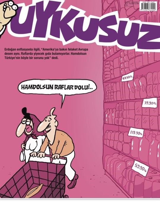 Uykusuz'dan Cumhurbaşkanı Erdoğan'ı kızdıracak ''enflasyon'' kapağı - Resim : 1