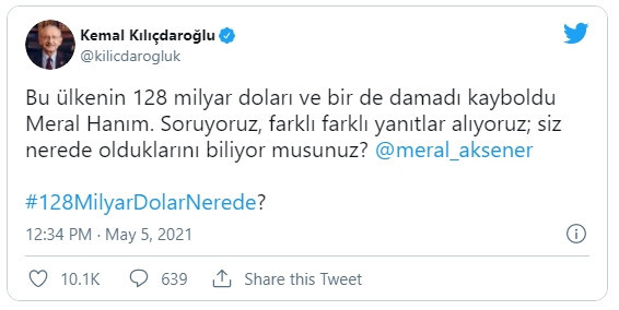 Kılıçdaroğlu ''128 milyar dolar ve damat nerede?'' diye sordu, Akşener yanıt verdi - Resim : 1
