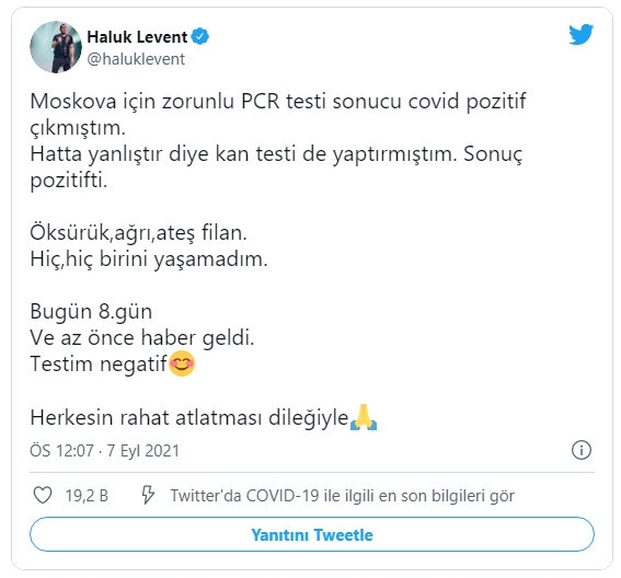 Haluk Levent'ten müjdeli haber! Koronavirüsü atlattı - Resim : 1