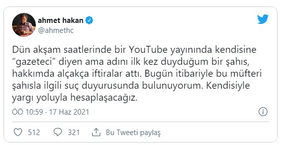 Ahmet Hakan'la ilgili dikkat çeken Sezgin Baran Korkmaz iddiası - Resim : 1