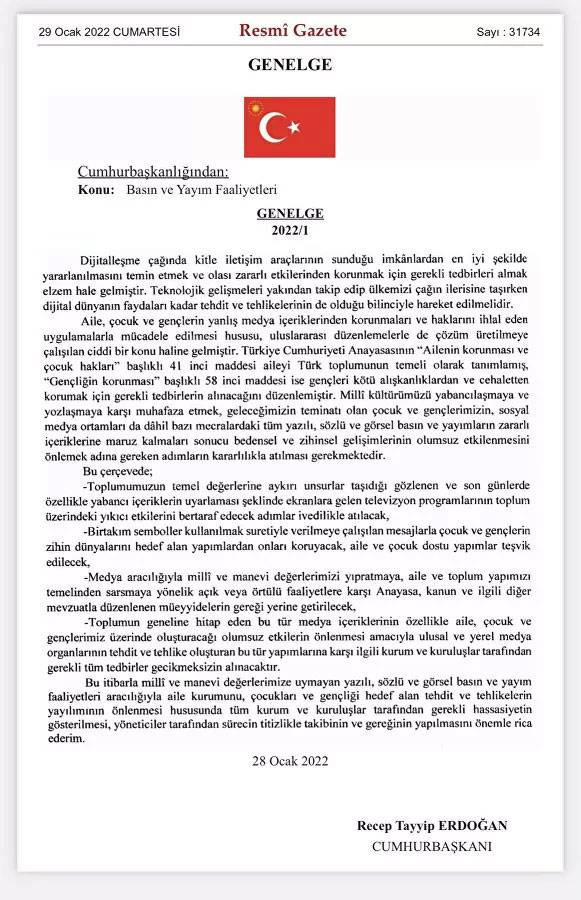 Erdoğan imzaladı, ''Maske Kimsin Sen?'' programı genelgesi Resmi Gazete'de - Resim : 1