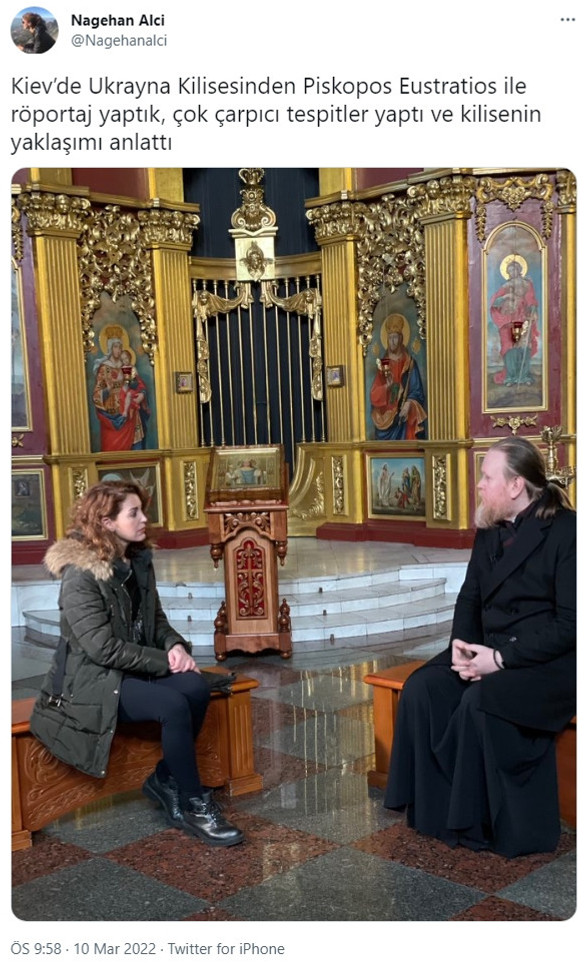 nagehan alçı ukrayna kiev paylaşımı başpiskoposla röportaj