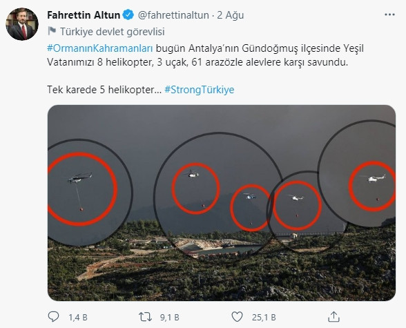 Fahrettin Altun'un paylaştığı 5 helikopterli fotoğraf bakın nerede çekilmiş - Resim : 1