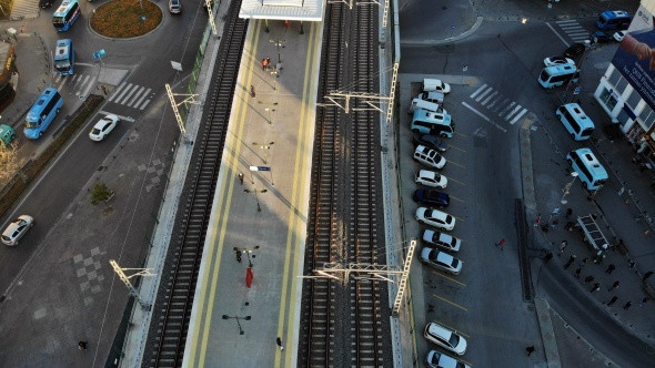 Boş kalan Marmaray istasyonları havadan görüntülendi - Resim: 1