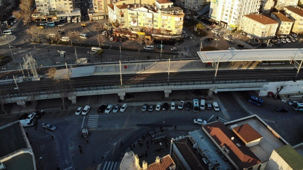 Boş kalan Marmaray istasyonları havadan görüntülendi - Resim: 2