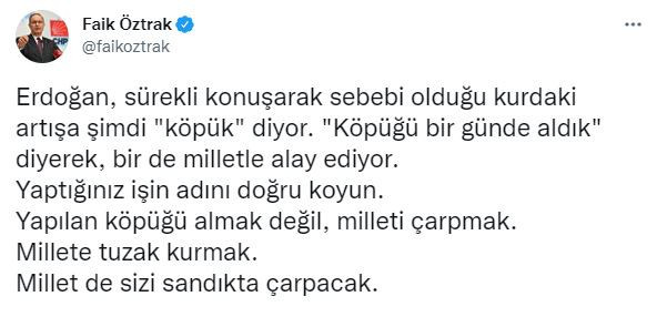 Erdoğan’a çok ağır suçlama: ''Bu milleti çarpmaktır'' - Resim : 1