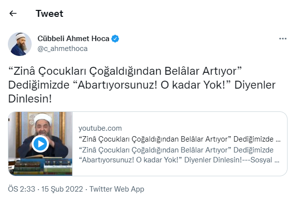 Cübbeli Ahmet: ''Türkiye Veled-i zina dolu'' - Resim : 1