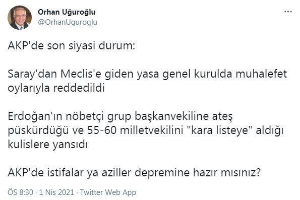 Erdoğan 55-60 milletvekilini azledecek iddiası! - Resim : 1