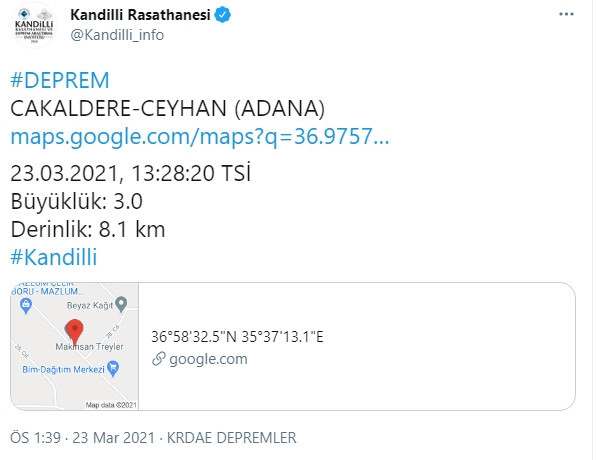 Adana'da korkutan deprem - Resim : 1