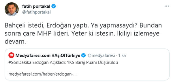 Fatih Portakal Cumhur İttifakı'nın yeni liderini açıkladı - Resim : 1