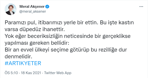 Akşener'den sert tepki: Bu işte kastın varsa düpedüz ihanettir - Resim : 1