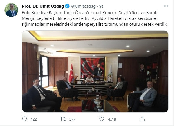 Ümit Özdağ'dan Bolu Belediye Başkanı Özcan'a destek ziyareti - Resim : 1