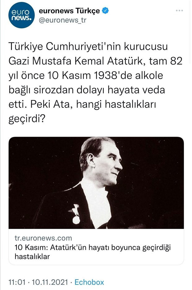 Euronews'ten saygısızca Atatürk haberi - Resim : 1