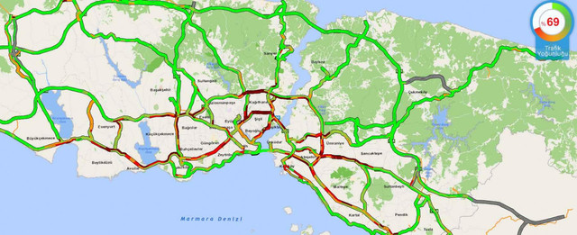 İstanbul'da iş çıkış saatinde yoğun trafik - Resim : 1