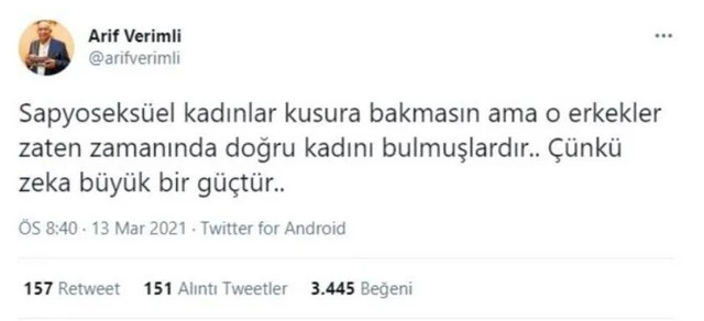 Arif Verimli'den Hülya Avşar'a ''sapyoseksüel'' göndermesi - Resim : 1