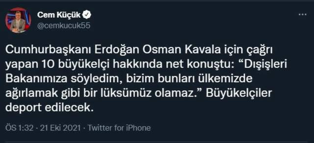 Bu iddia gündemi salladı: ''Erdoğan büyükelçileri sınır dışı edecek'' - Resim : 1