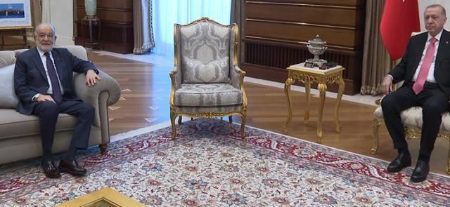 Erdoğan ve Karamollaoğlu görüşmesinde dikkat çeken detay - Resim : 1