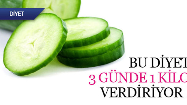 Salatalık diyetiyle 3 günde 1 kilo verin !