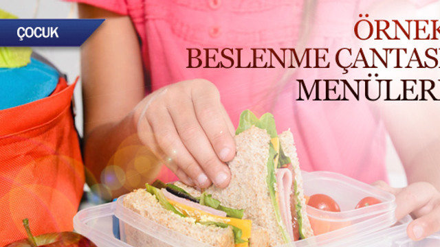 Örnek beslenme çantası menüleri