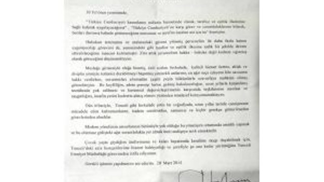 İşte Tunceli Emniyet Müdürünün Zehir Zemberek İstifa Dilekçesi