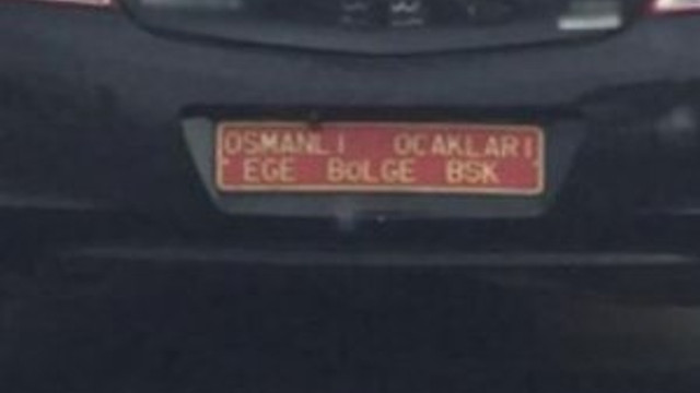 Osmanlı Ocakları Bölge Başkanı'nın plakası şaşırttı