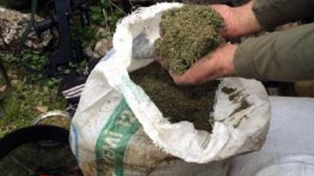 Lice'de Mağarada 93 Kilo Esrar Ele Geçirildi