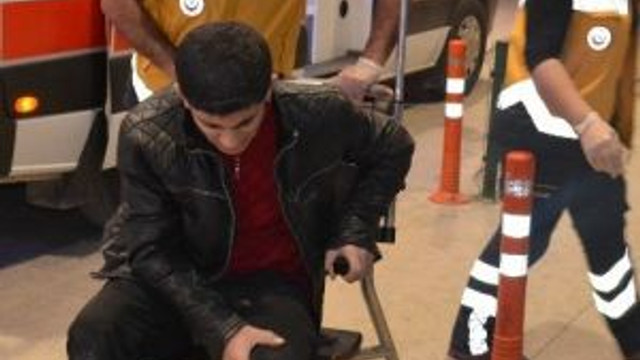İnegöl Çarpışan Araba Pistine Döndü