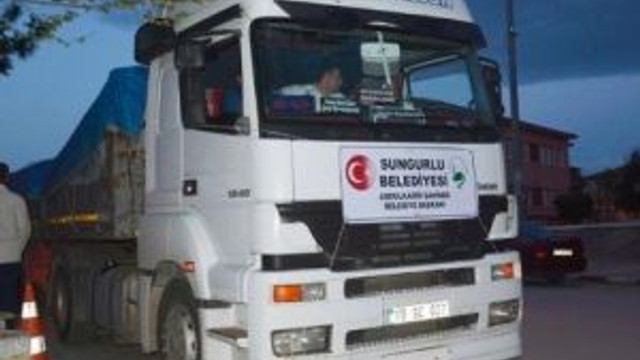 Sungurlu’da Toplanan Yardımlar Dualarla Yola Çıktı