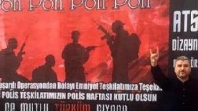 Bolu'da 2 Teröristi Öldüren Polis Özel Harekat'a Teşekkür Afişi