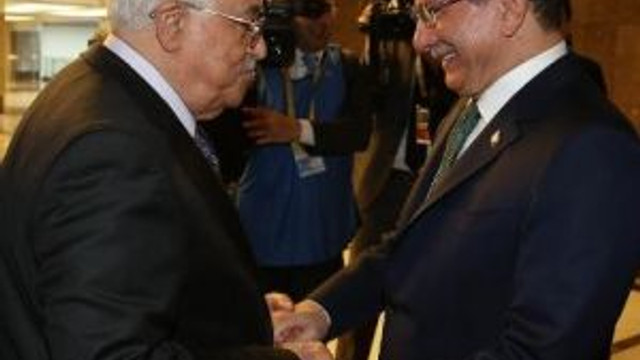 Başbakan Davutoğlu, Mahmud Abbas İle Görüştü