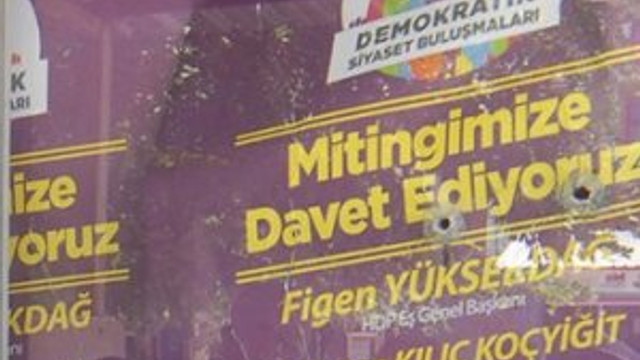 HDP binasına 8 polis kurşunu !