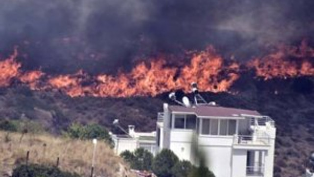 Bodrum'da korkutan yangın